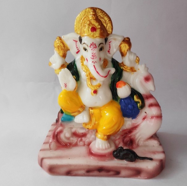 Picture31 Ganesha Statue (Size: 4 inches, Model No:MAA4002) - Image 1