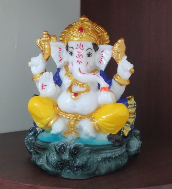 Picture38 Ganesha Statue (Size: 4 inches, Model No:MAA4009) - Image 1